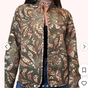 Alfred Dunner Reversible Open Front Lightweight Jacket